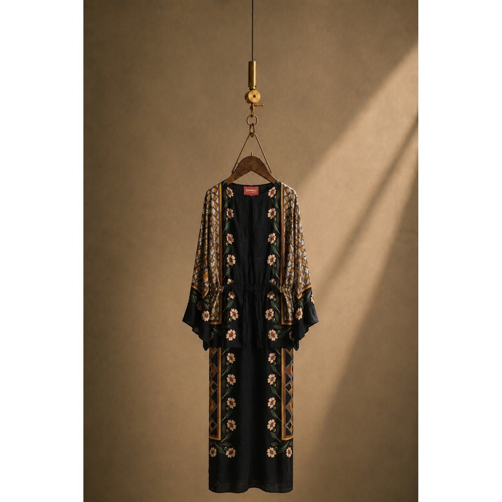 La DoubleJ Apericena Foulard Silk Twill Midi Dress S Made in Italy Dazed Placée